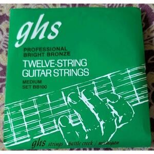 GHS Bright Bronze BB100 Acoustic Set, 80/20, 12-String, .012-.052 NOS